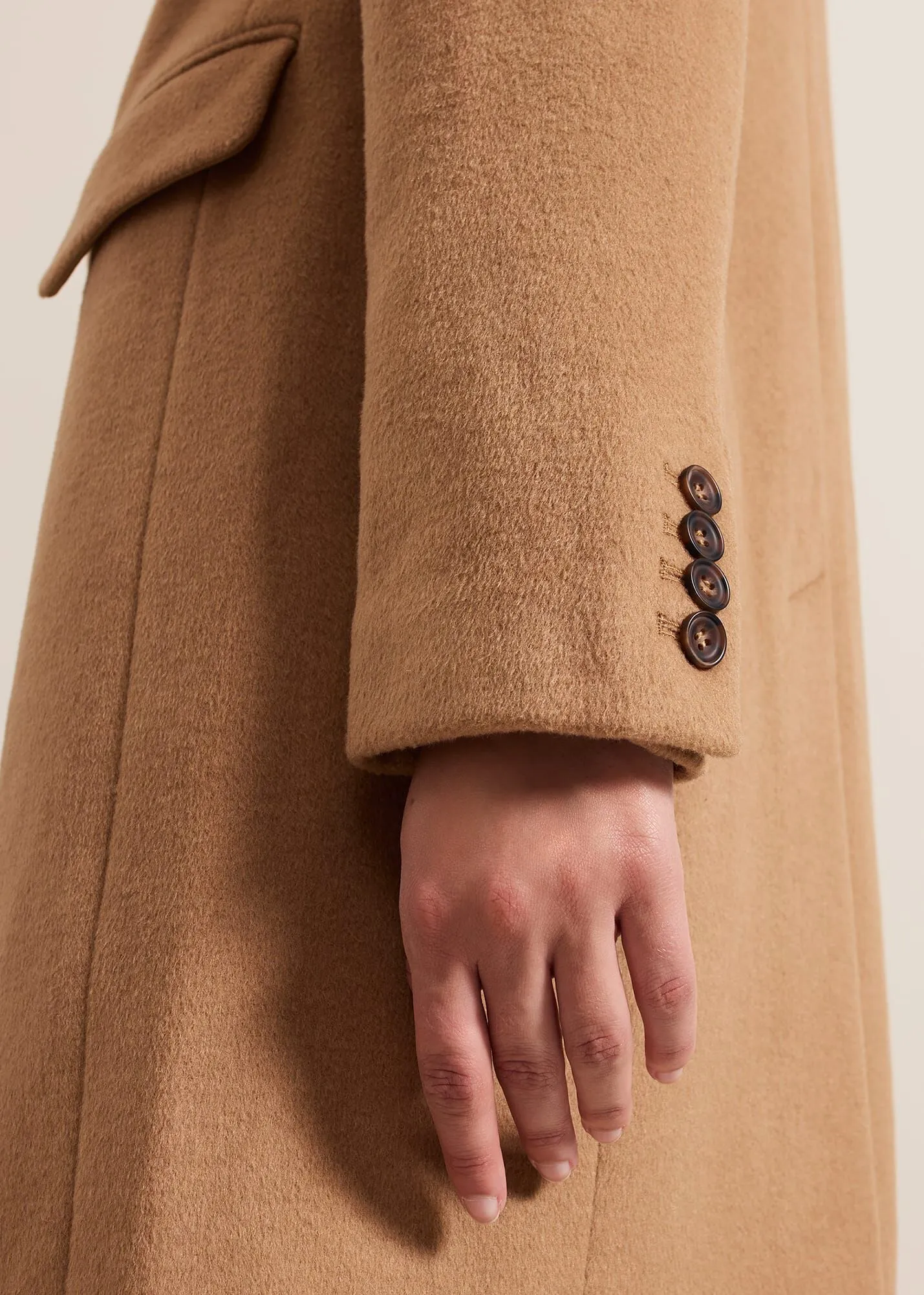 Lydia Camel Wool Smart Coat