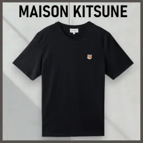 MAISON KITSUNE  |Street Style Logo Designers T-Shirts