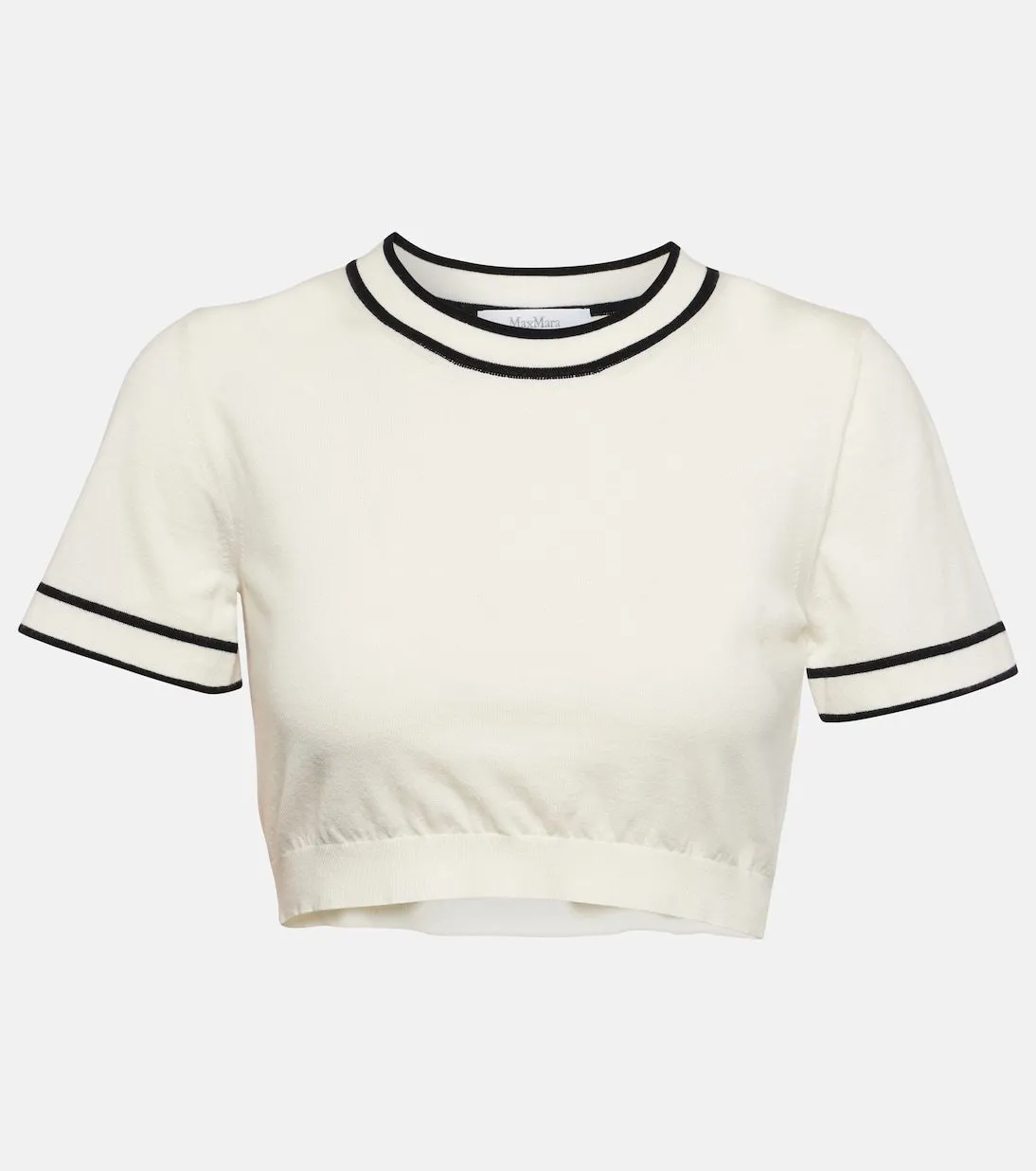 MaxMara  |Casual Style Plain Cotton Short Sleeves Elegant Style