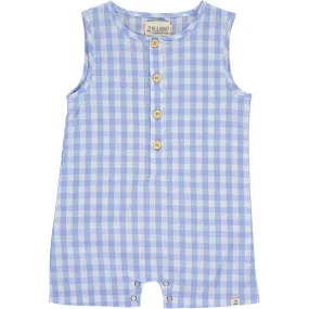 Me & Henry Blue Plaid Playsuit