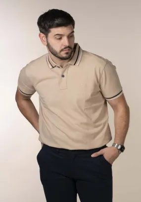 Mens Beige Polo Shirt