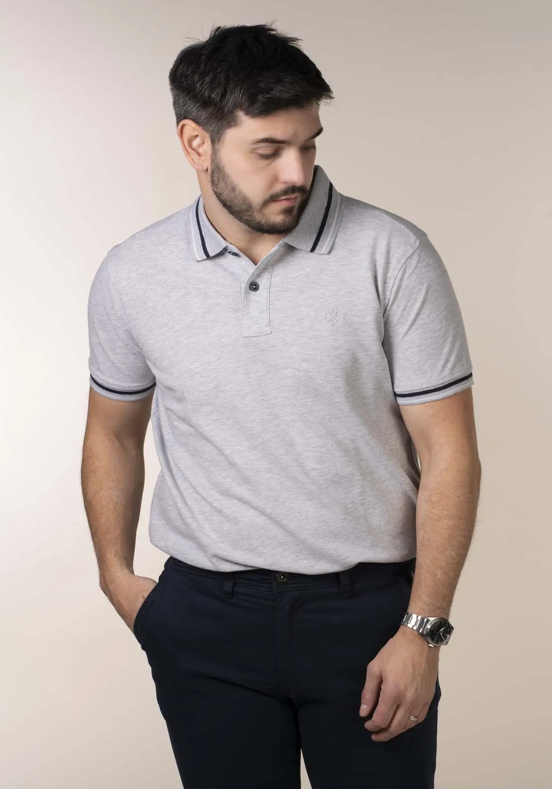 Mens Grey Polo Shirt