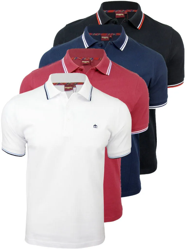 Mens Merc London 'Card' Pique Polo Shirt Mod Retro