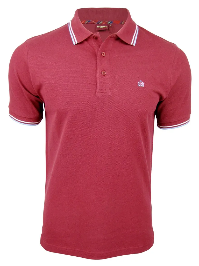 Mens Merc London 'Card' Pique Polo Shirt Mod Retro