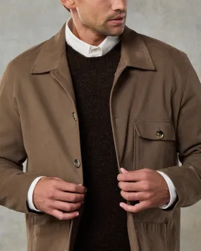 Mens Mocha Cotton Jacket