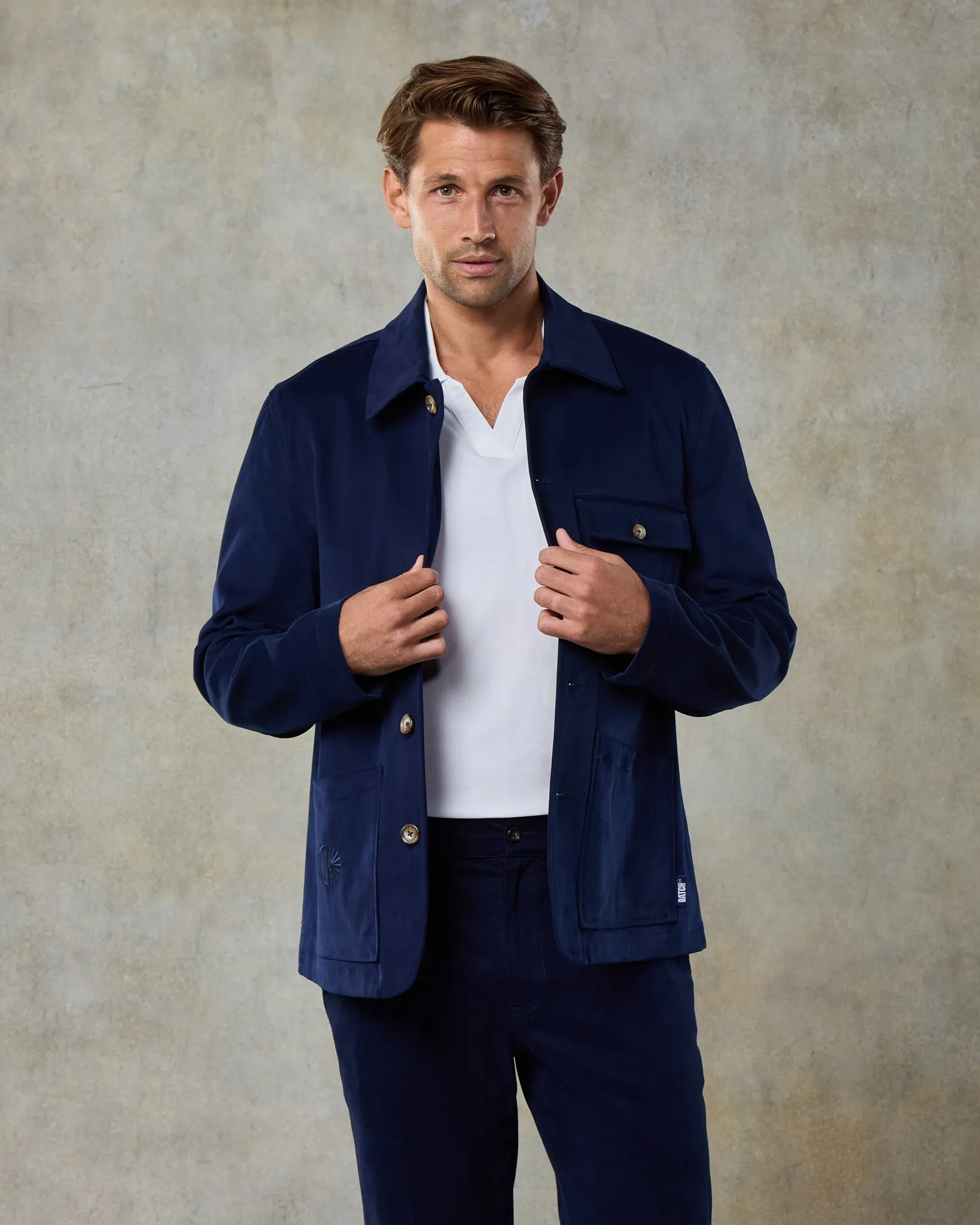 Mens Pacific Blue Cotton Jacket