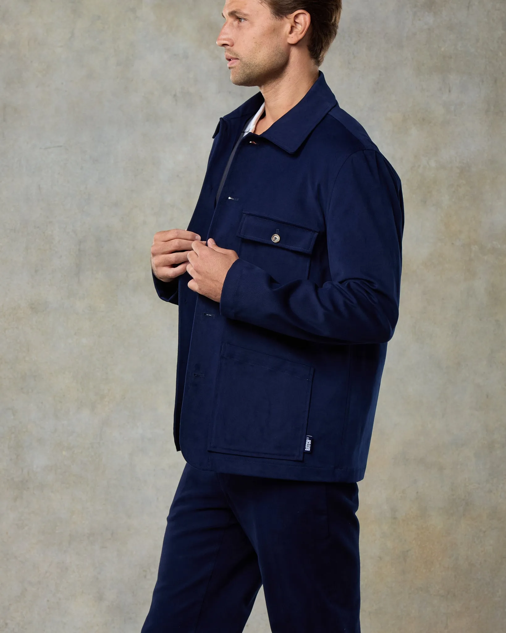 Mens Pacific Blue Cotton Jacket