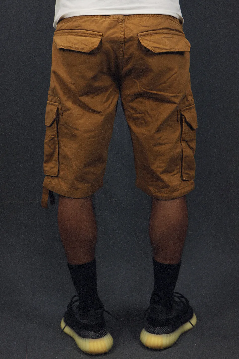 Men's Wheat Combat Shorts Six Pocket Cargo Shorts To Match Sneakers | Wheat