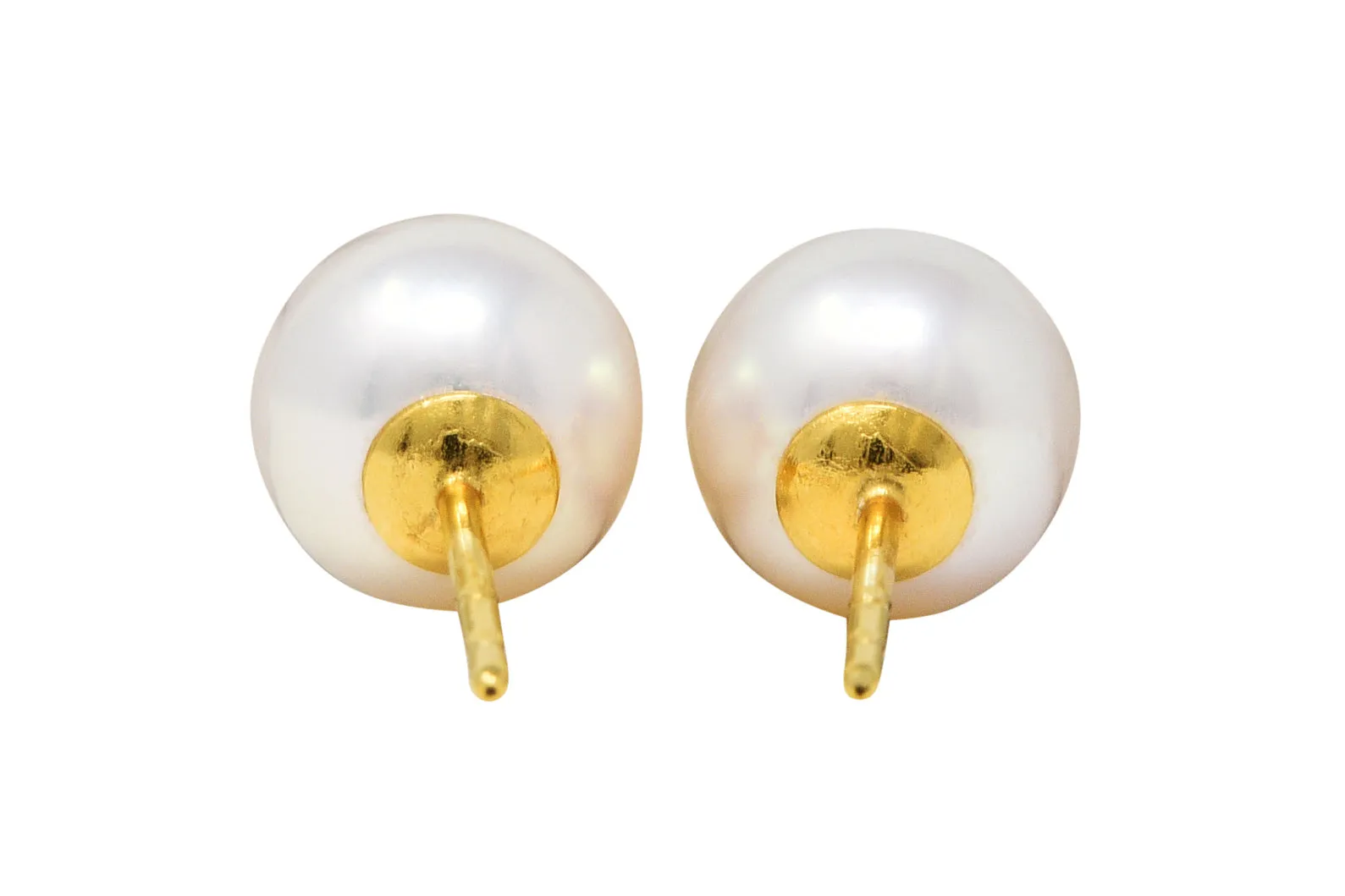 Mikimoto Cultured Pearl 18 Karat Gold Stud Earrings