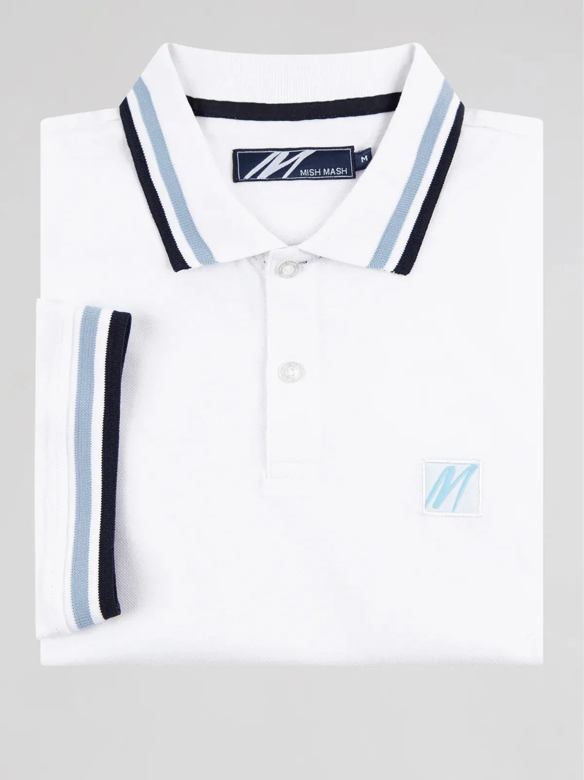 Mish Mash REGULAR FIT RAPTOR WHITE PIQUE POLO