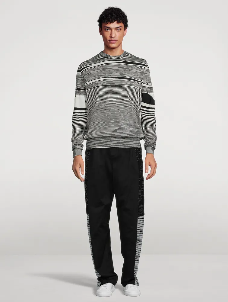 MISSONI Wool Striped Crewneck Sweater