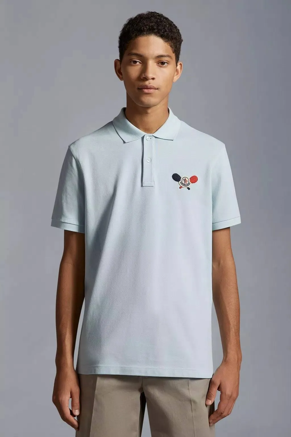 MONCLER  |Tennis Logo Patch Polo Shirt