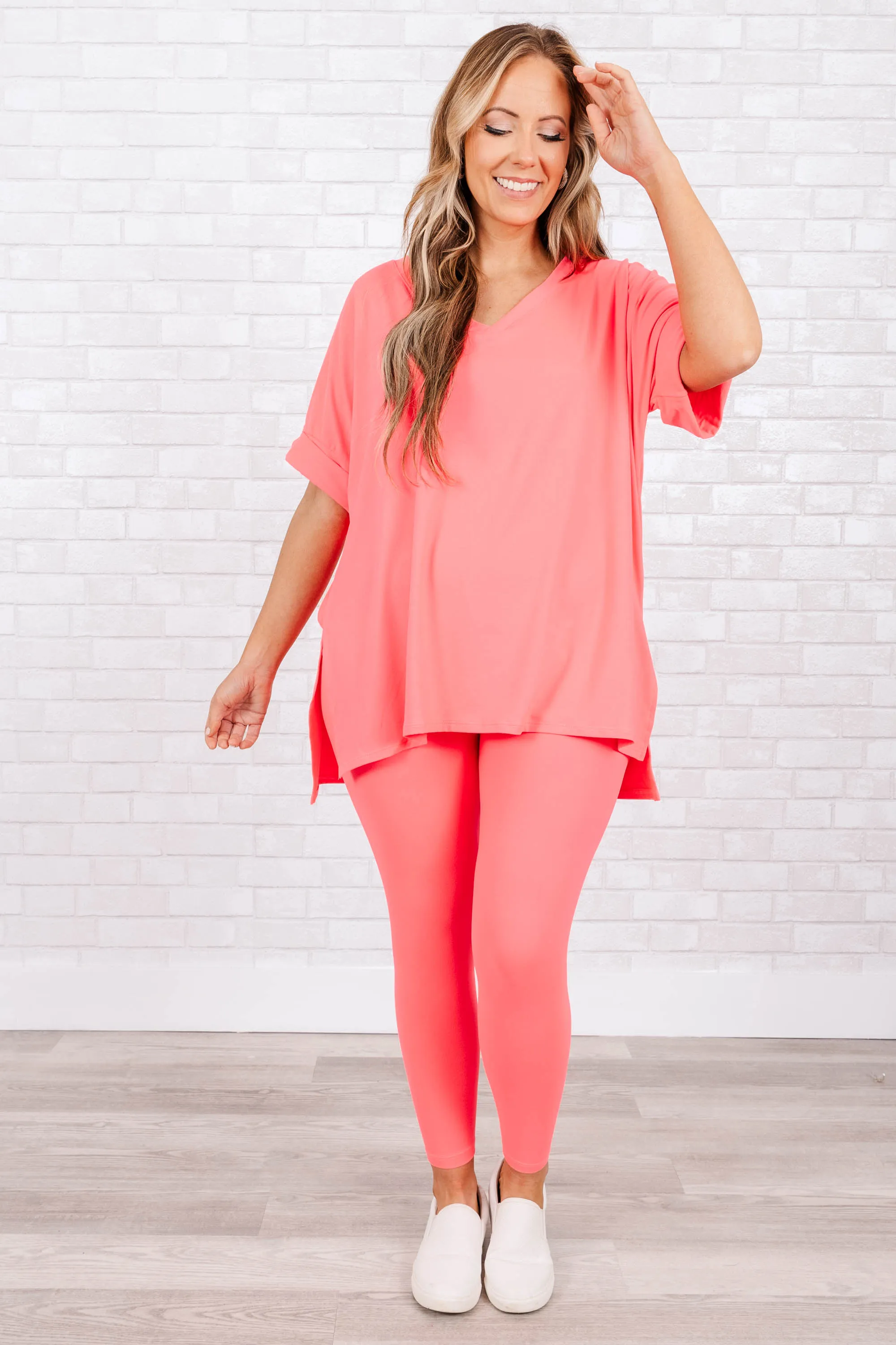 Monochrome Moment Set, Neon Coral Fuchsia