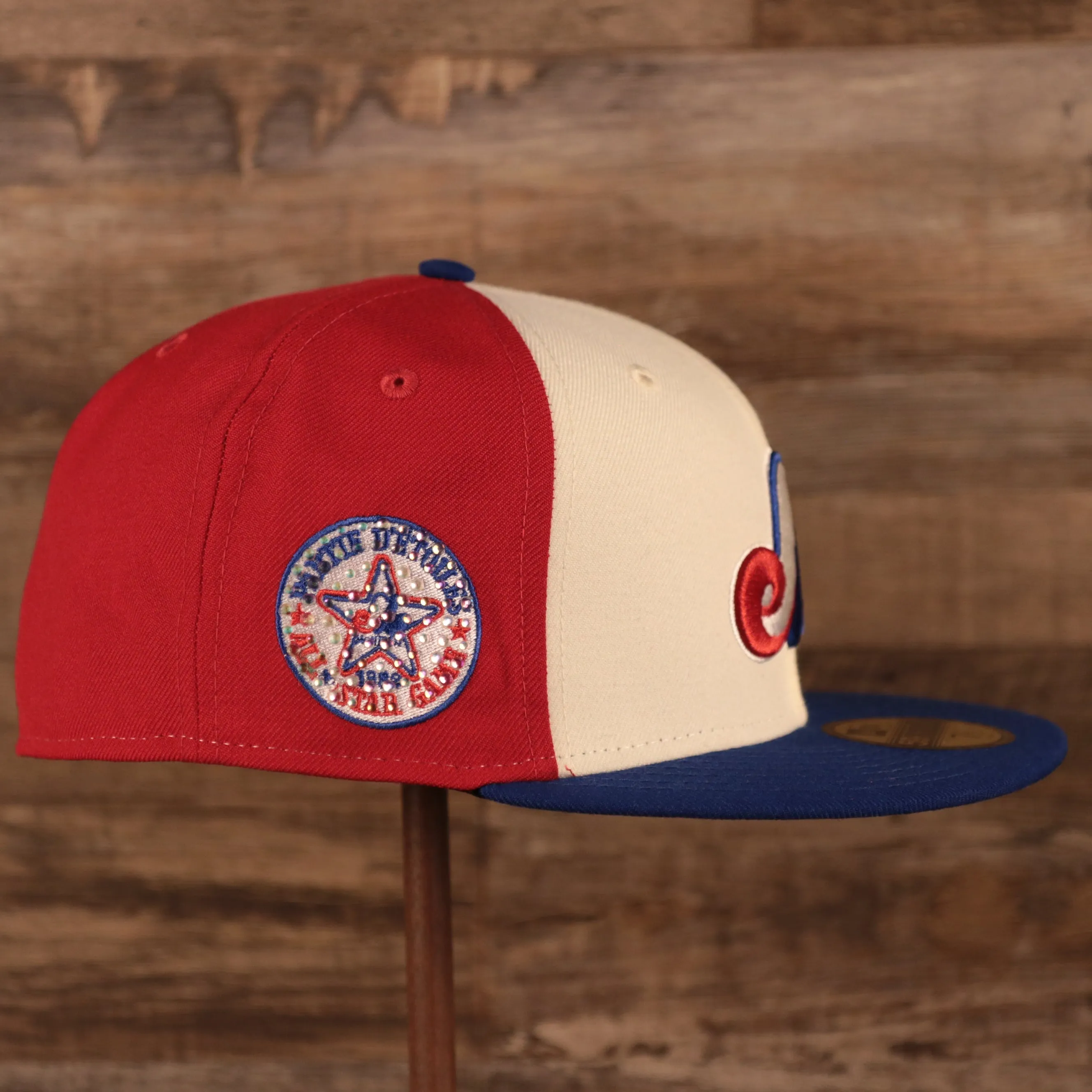 Montreal Expos 1982 All Star Game Partie D'etoiles Crystal Side Patch Icy Blue Bottom 59Fifty Fitted Cap