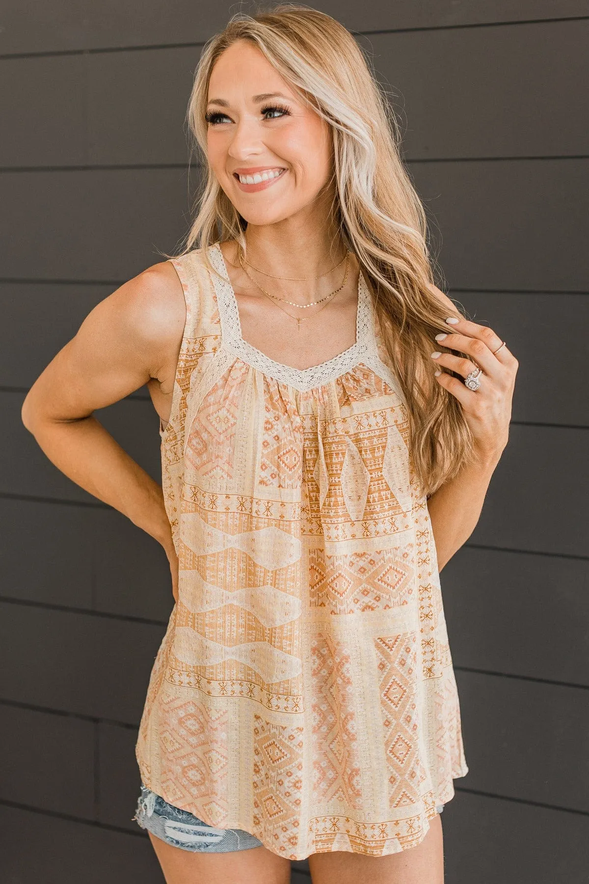 Most Perfect Moment Tank Top- Dusty Peach