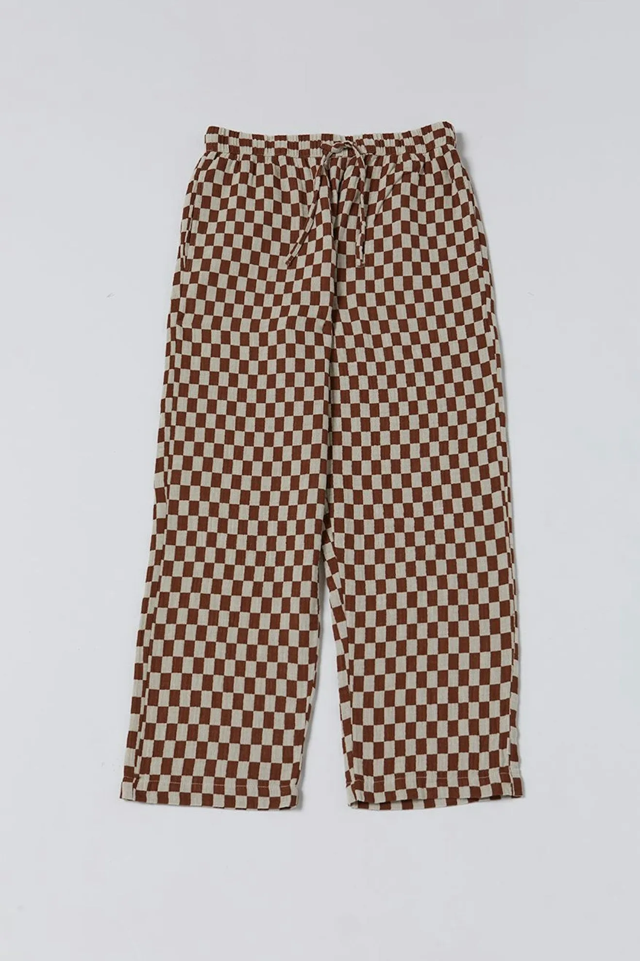 Mykonos Small Check Pant - Sepia