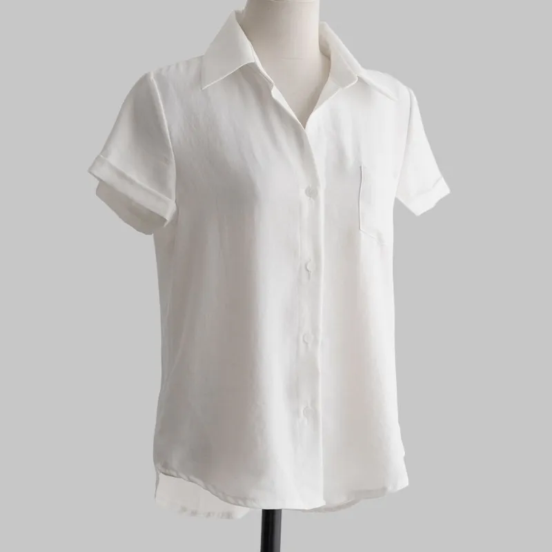 NANASALON  |Casual Style Plain Short Sleeves Office Style