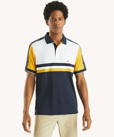 Nautica Mens Navtech Colorblock Classic Fit Polo