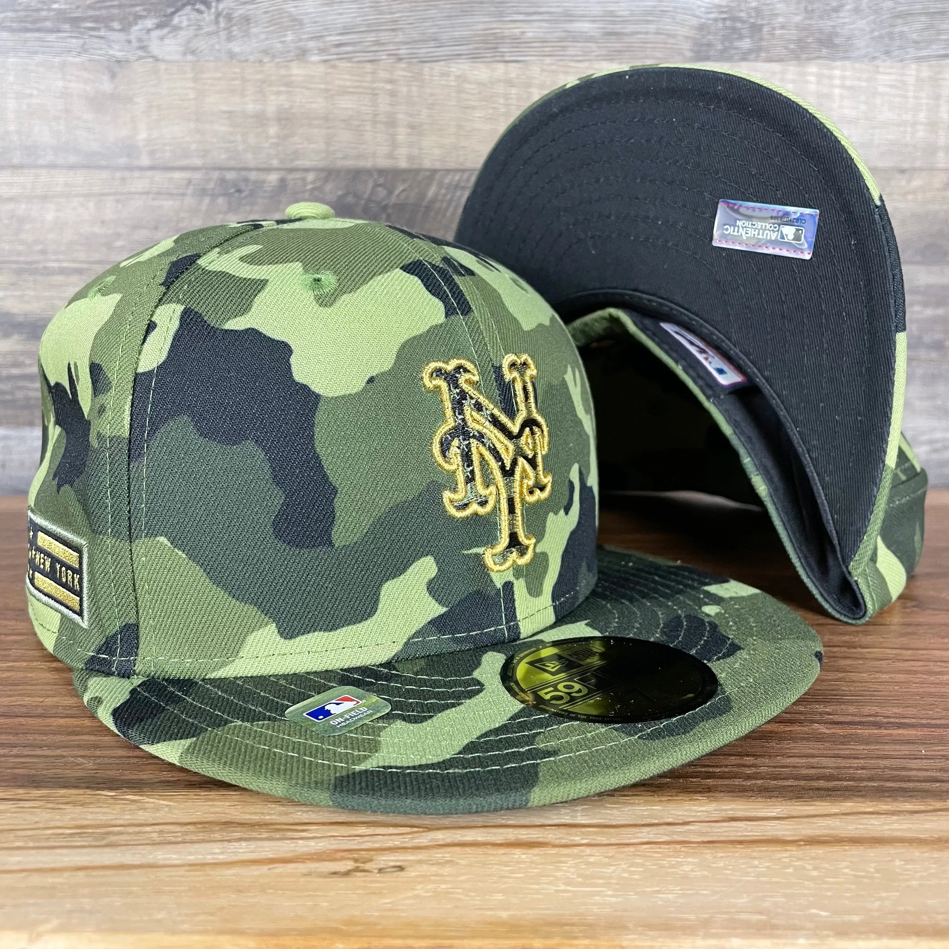 New York Mets 2022 Armed Forces Day / Memorial Day Side Patch 59Fifty Fitted Cap | Camo