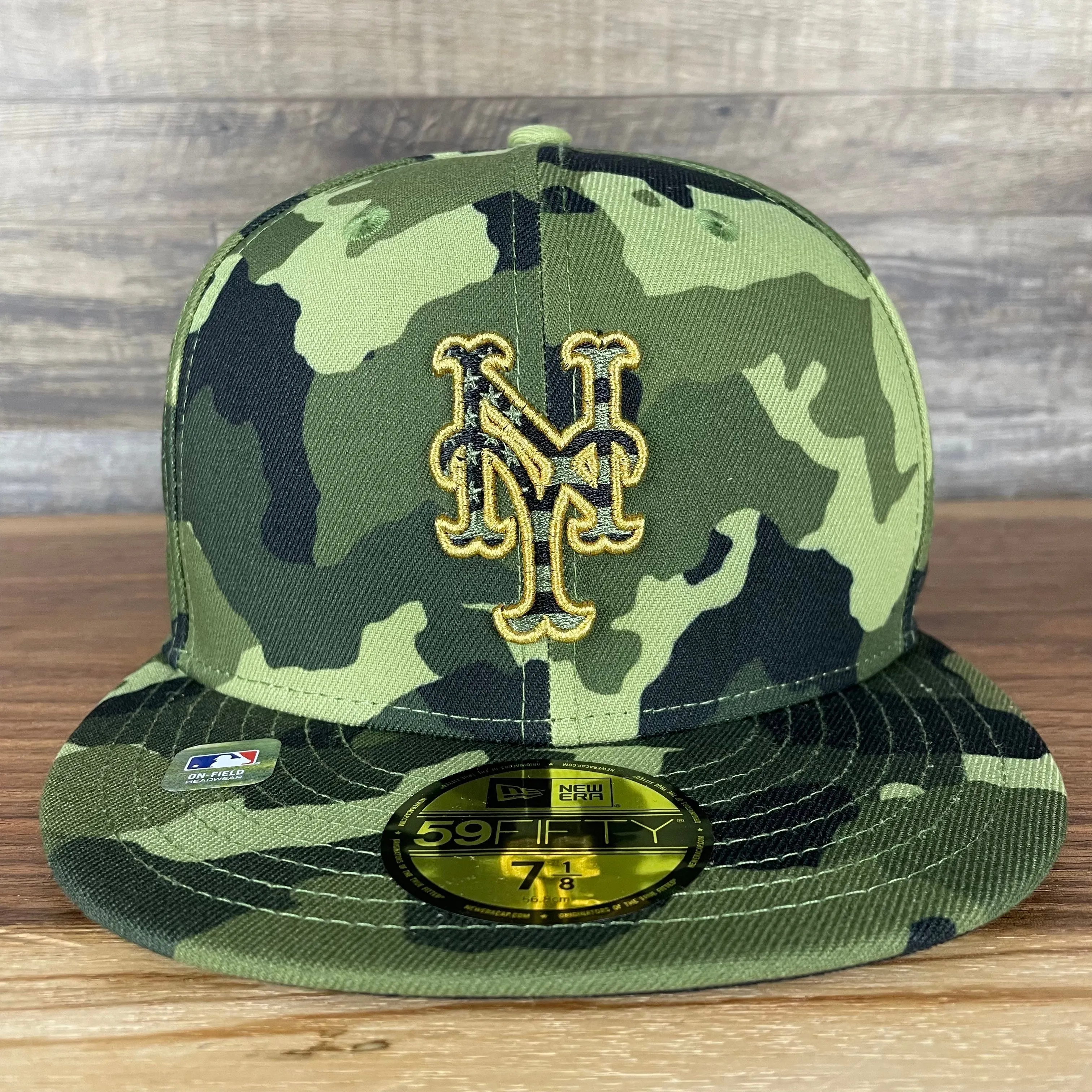 New York Mets 2022 Armed Forces Day / Memorial Day Side Patch 59Fifty Fitted Cap | Camo