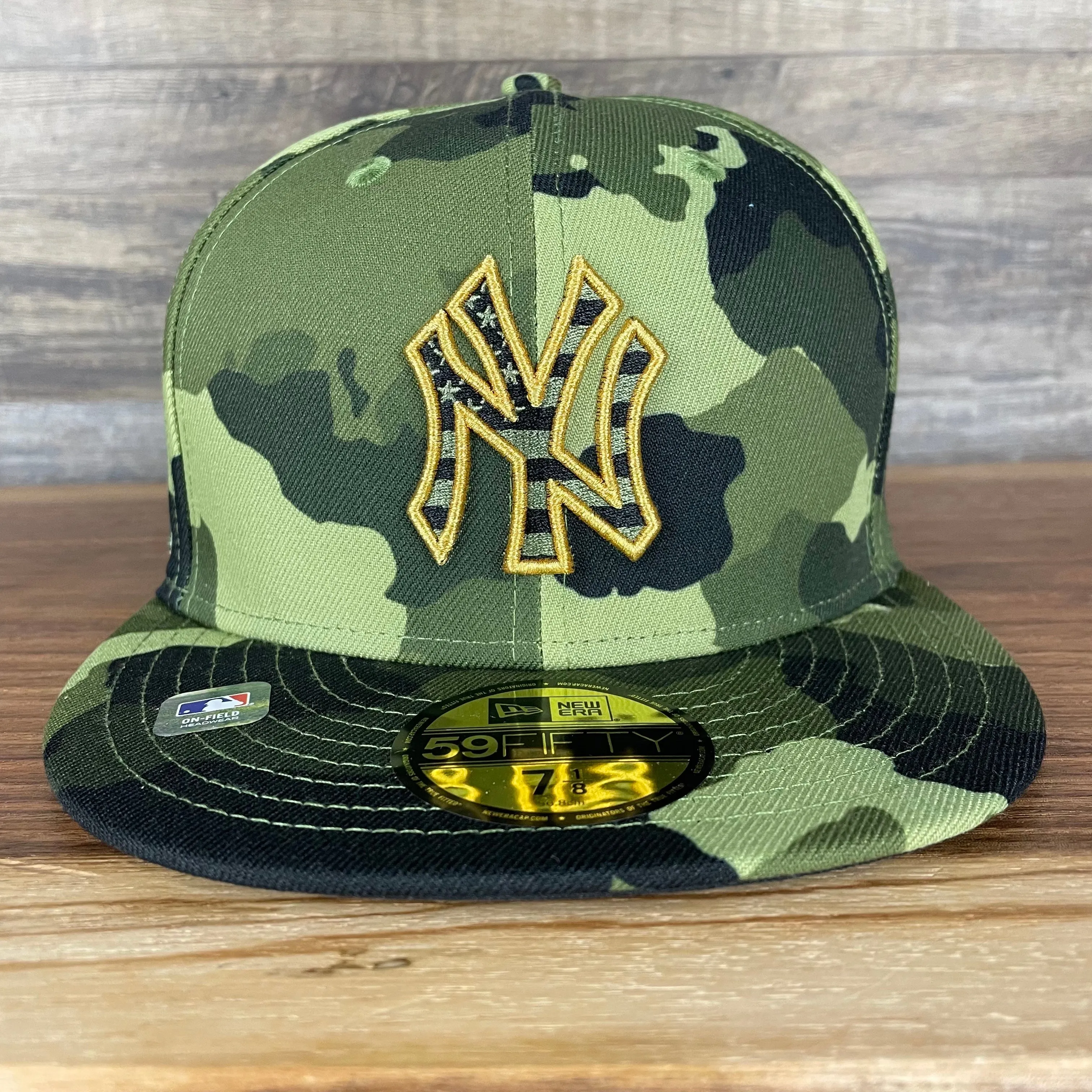 New York Yankees 2022 Armed Forces Day / Memorial Day Side Patch 59Fifty Fitted Cap | Camo