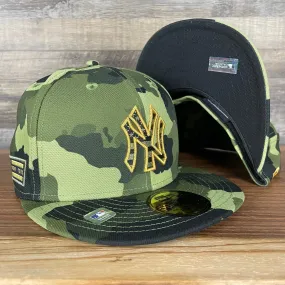 New York Yankees 2022 Armed Forces Day / Memorial Day Side Patch 59Fifty Fitted Cap | Camo