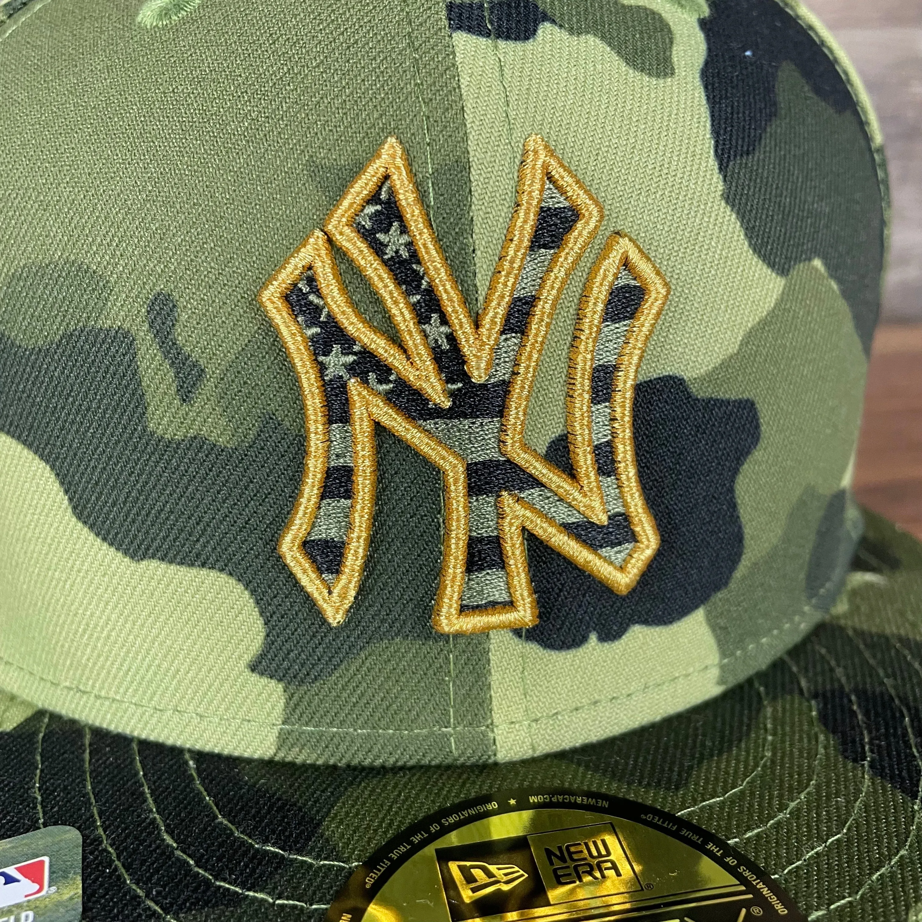 New York Yankees 2022 Armed Forces Day / Memorial Day Side Patch 59Fifty Fitted Cap | Camo