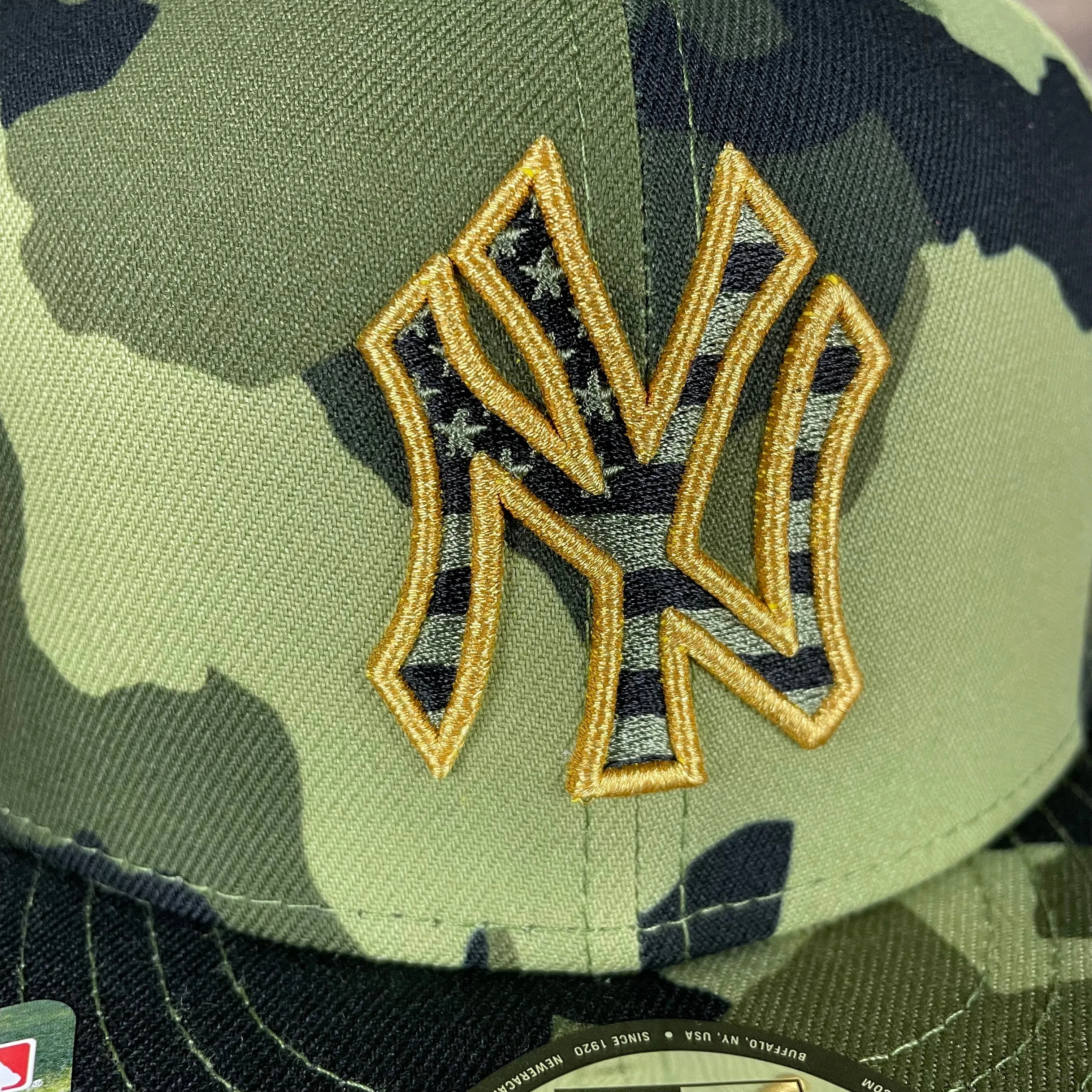 New York Yankees 2022 Armed Forces Day / Memorial Day Side Patch 9Fifty Snapback | Camo