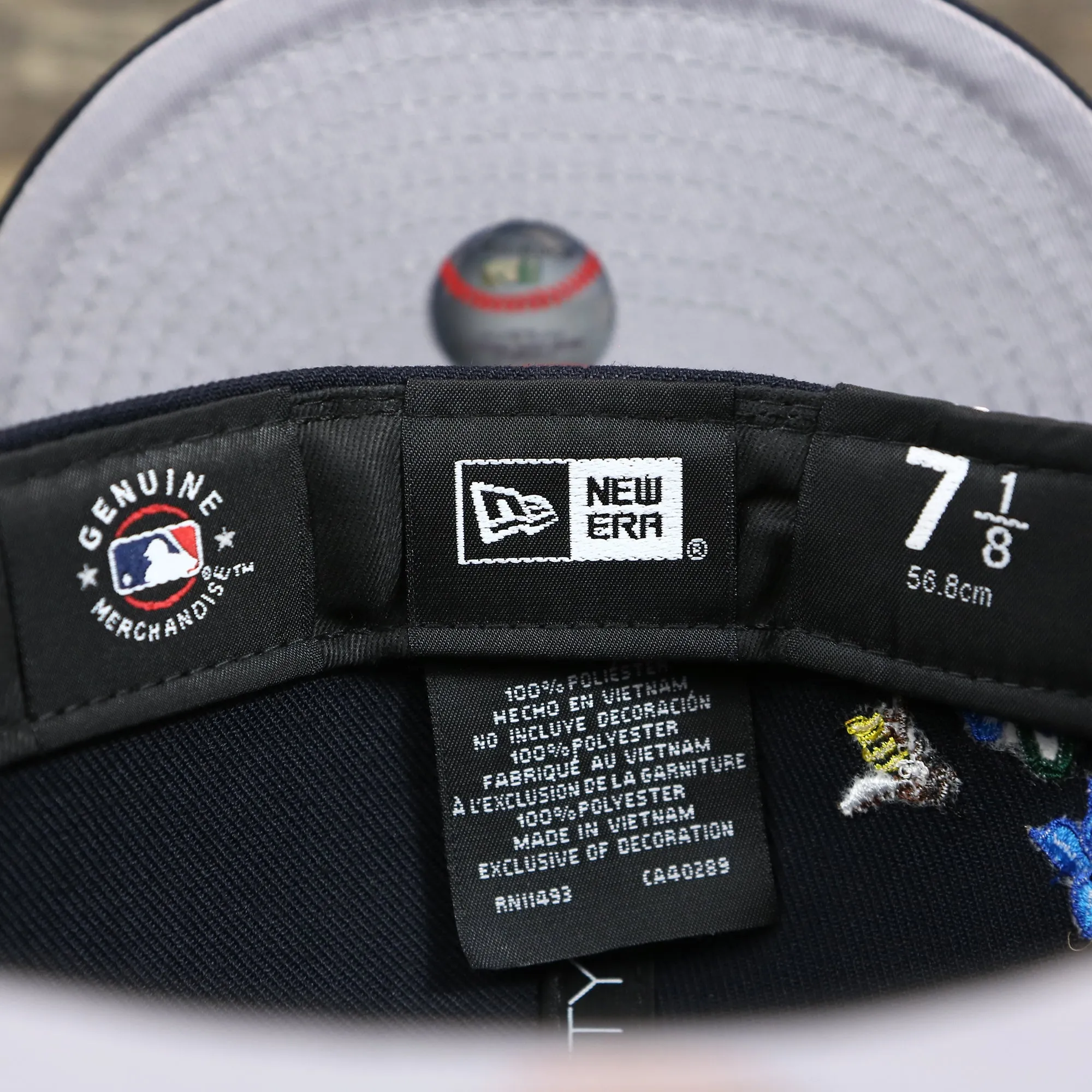 New York Yankees Gray Bottom Bloom Spring Embroidery 59Fifty Fitted Cap | Navy Blue 5950 Cap