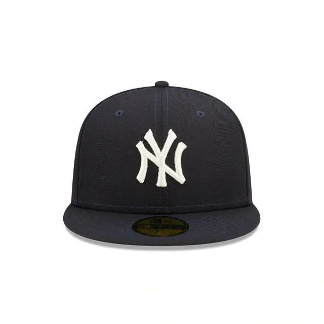 New York Yankees Pop Sweat Pastel World Series Side Patch Fitted Cap With Pink Undervisor | Navy Blue 59Fifty Cap