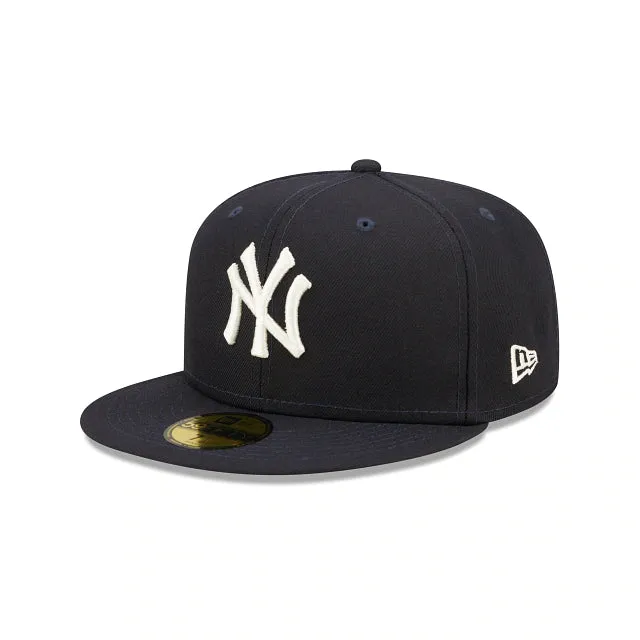 New York Yankees Pop Sweat Pastel World Series Side Patch Fitted Cap With Pink Undervisor | Navy Blue 59Fifty Cap