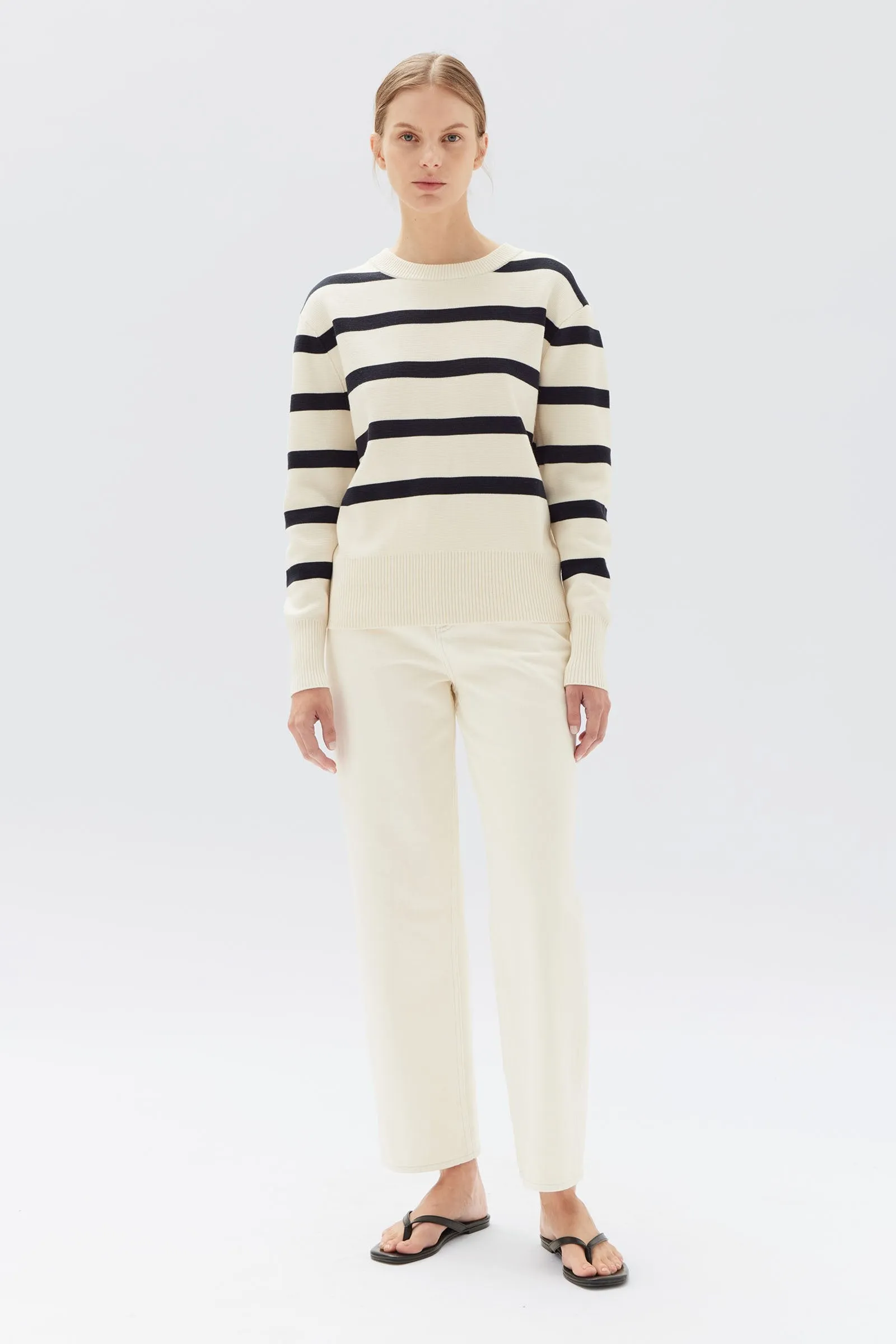 Niam Stripe Cotton Crew