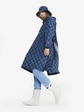 Packable printed poncho