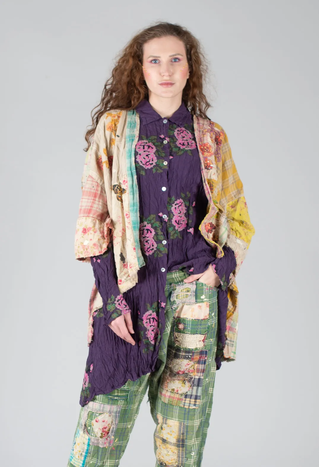 Patchwork Beatix Kimono in Madras App