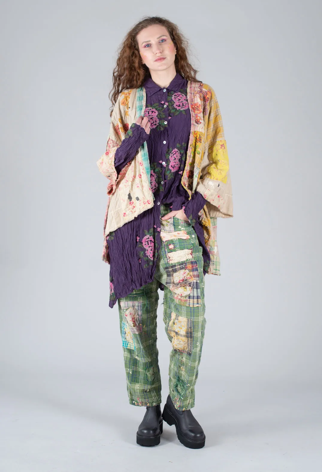 Patchwork Beatix Kimono in Madras App