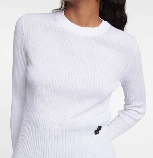 PATOU  |Crew Neck Casual Style Long Sleeves Plain Cotton