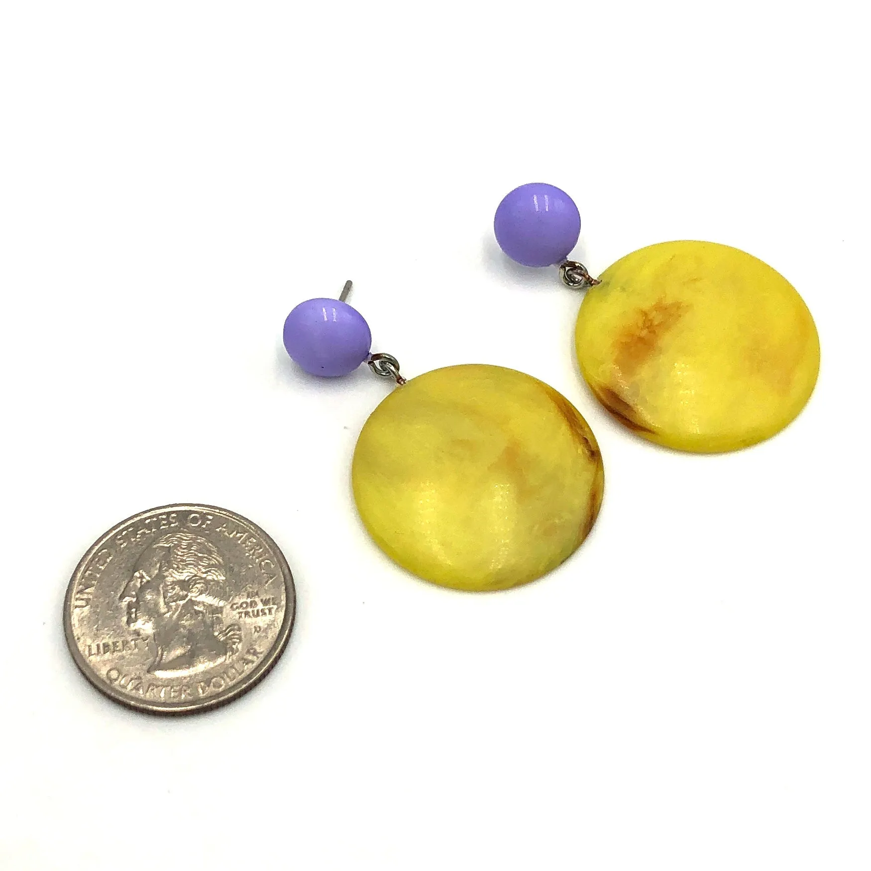 Periwinkle/Butter Lucite Sarah Drop Earrings