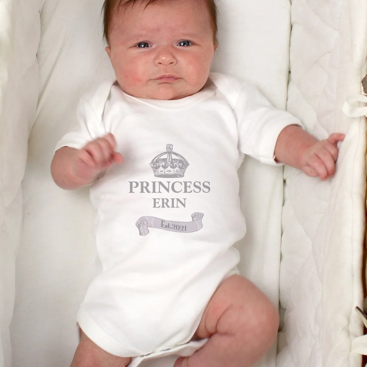 Personalised Royal Crown Baby Vest