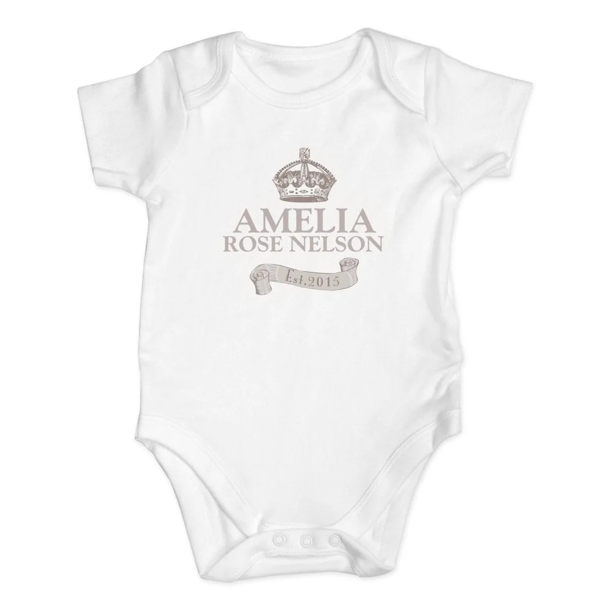 Personalised Royal Crown Baby Vest