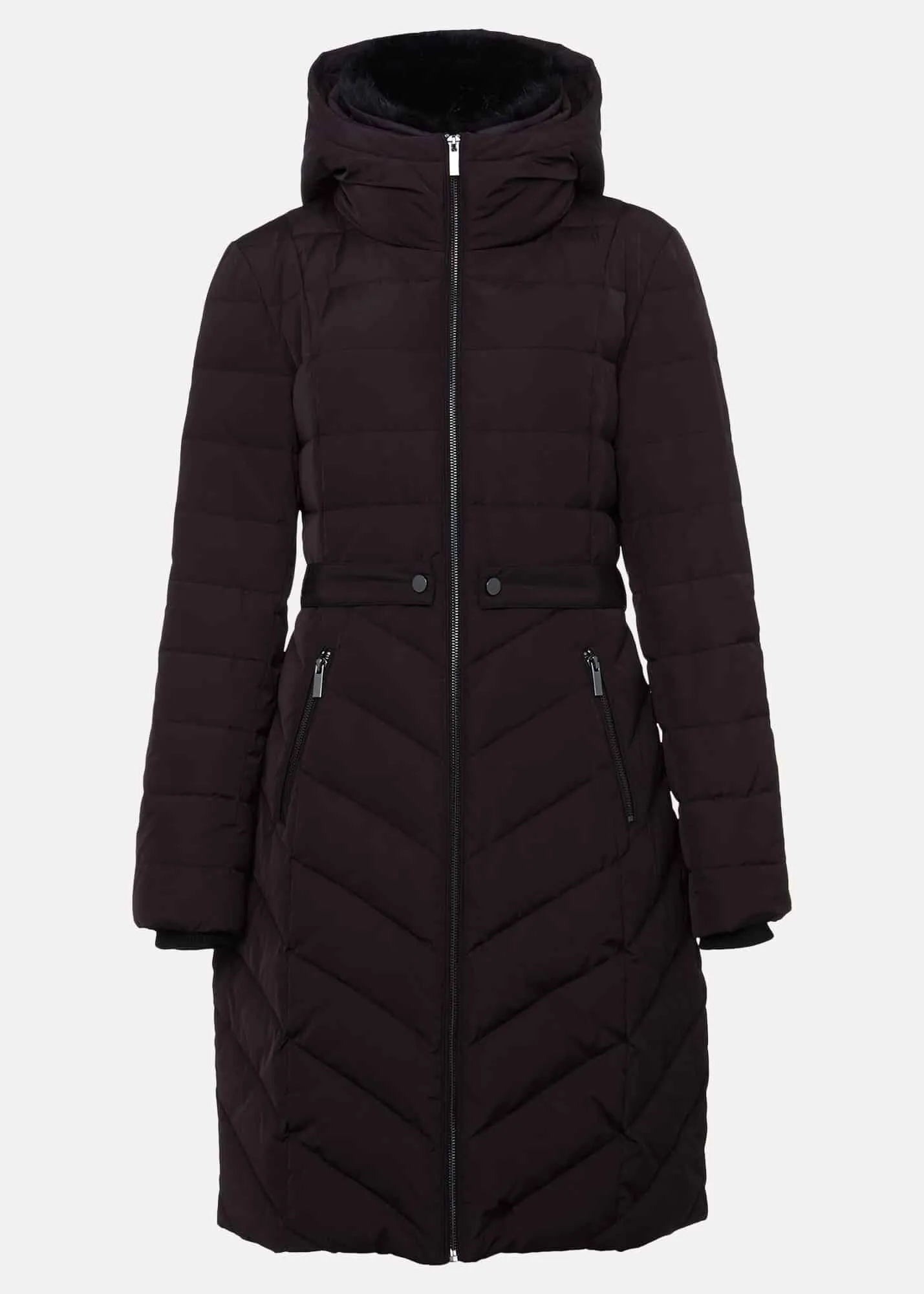 Petite Bobbie Burgundy Puffer Coat