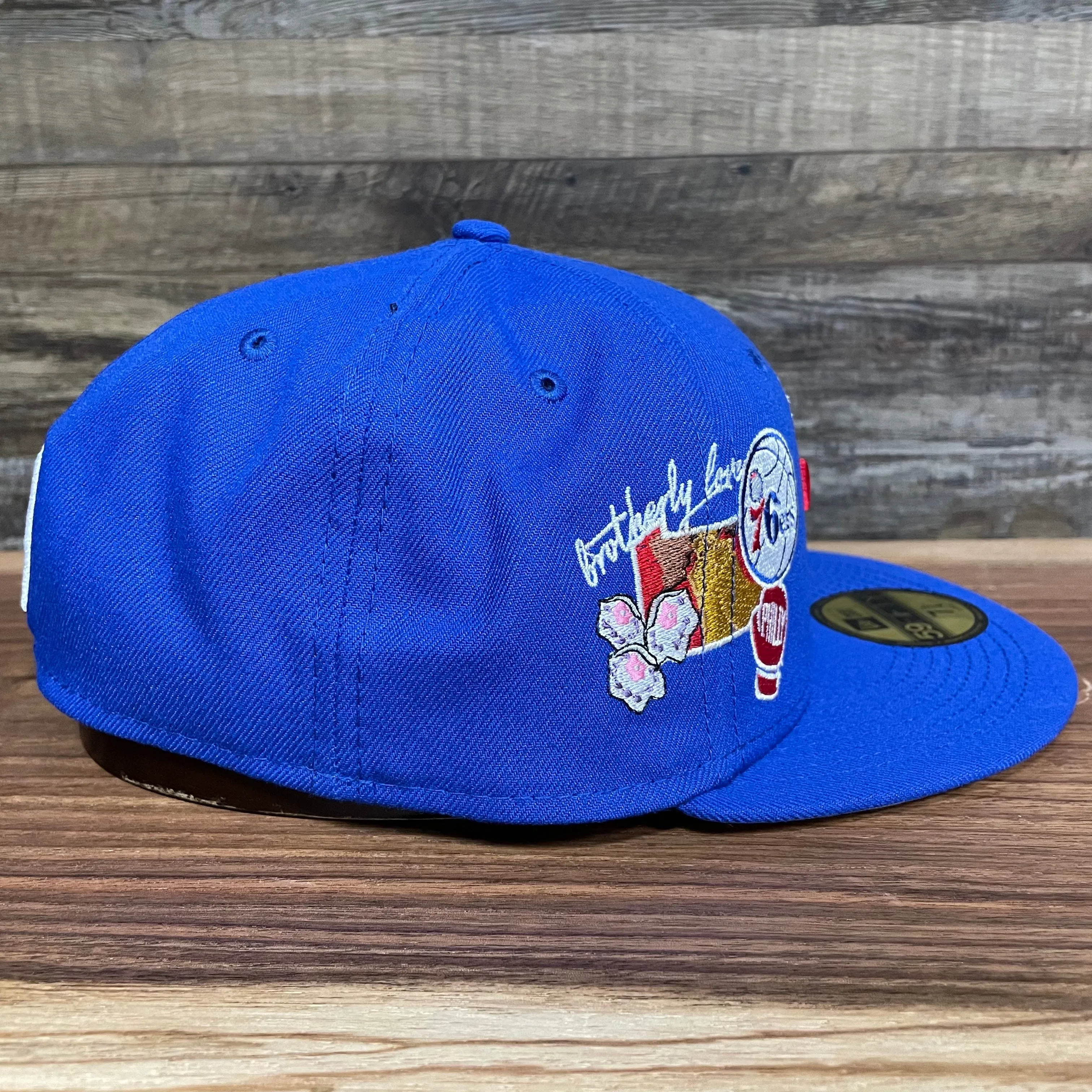 Philadelphia 76ers City Cluster Side Patch Gray Bottom Royal 59Fifty Fitted Cap