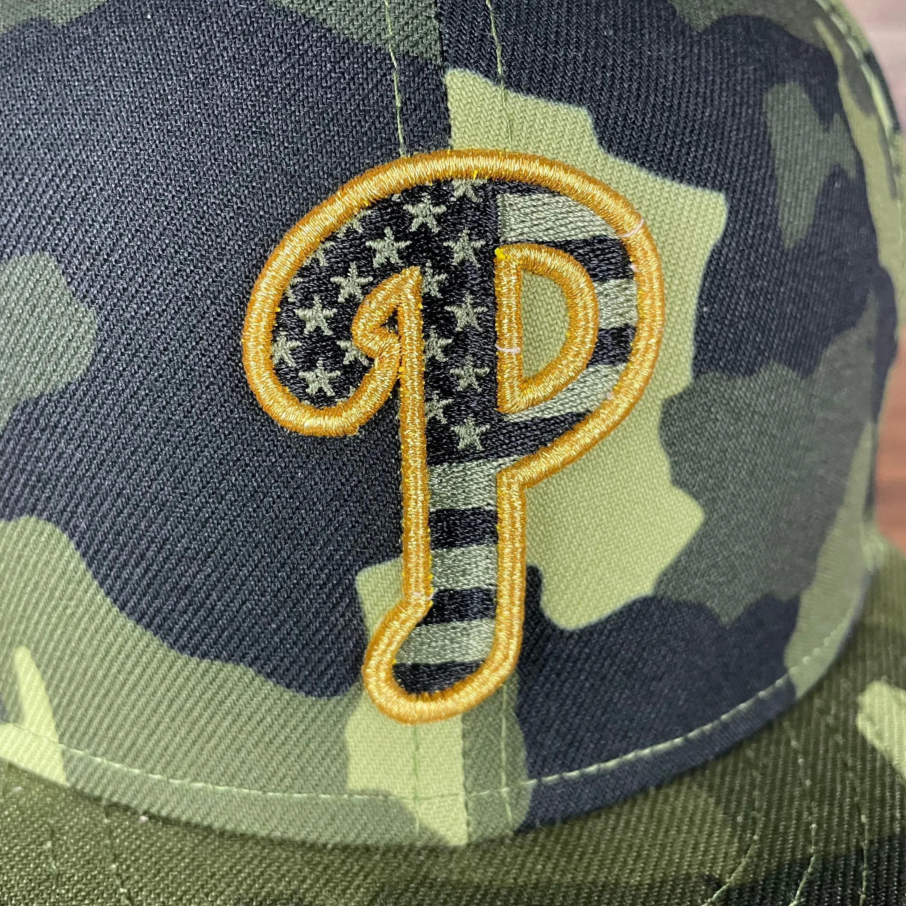 Philadelphia Phillies 2022 Armed Forces Day / Memorial Day Side Patch 9Fifty Snapback | Camo