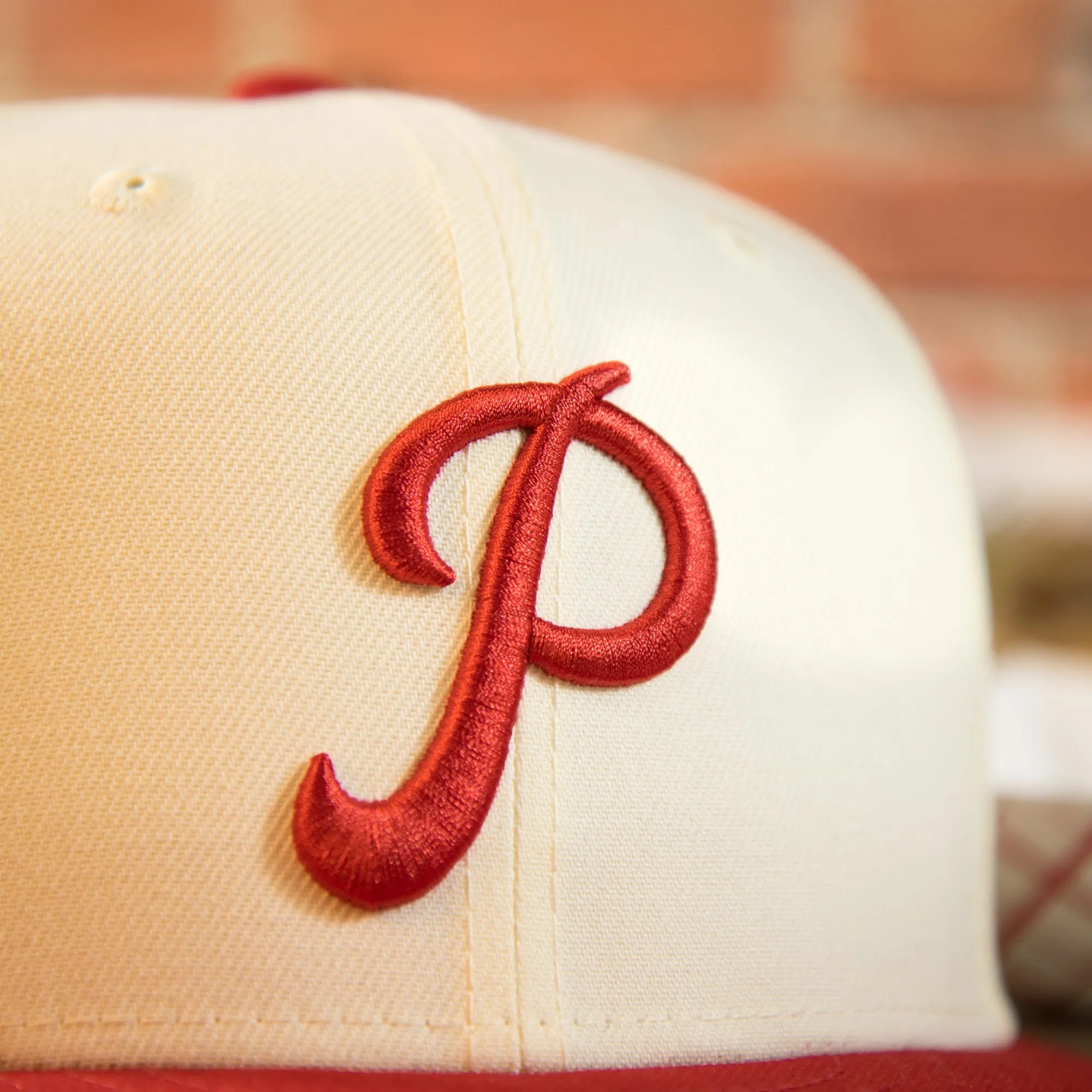 Philadelphia Phillies Cooperstown 1952 All Star Side Patch Yellow UV 59Fifty Fitted Cap | Chrome/Red | CheeseSteak Pack Cap Swag