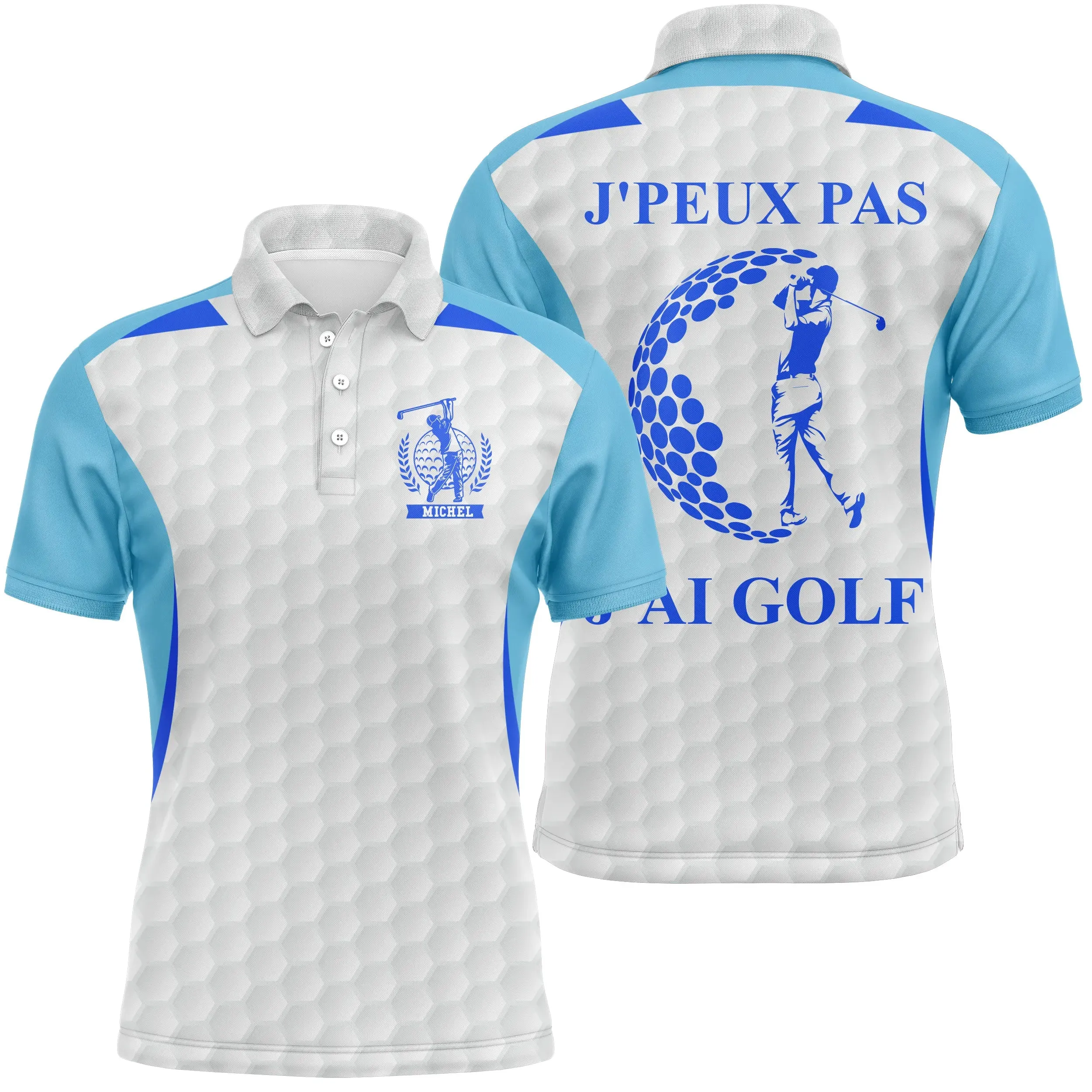 Polo de Golf, Cadeau Personnalisé Golfeur, Golfeuse, Polo à Séchage Rapide Homme Femme, J'peux Pas, J'ai Golf - CTS17052216