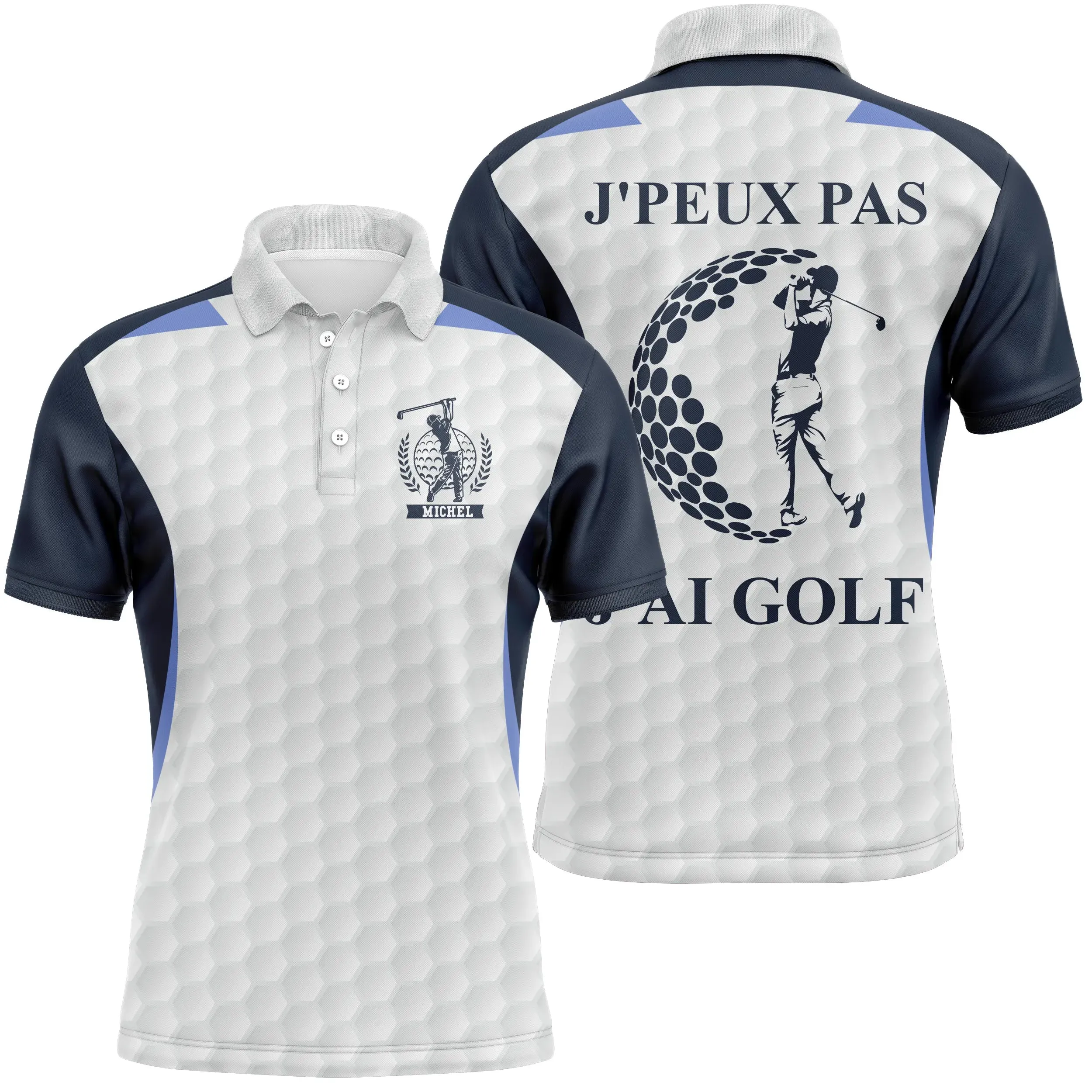 Polo de Golf, Cadeau Personnalisé Golfeur, Golfeuse, Polo à Séchage Rapide Homme Femme, J'peux Pas, J'ai Golf - CTS17052216