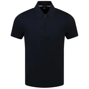 Polston 34 Cotton Jersey Slim Fit Polo Dark Blue - W23