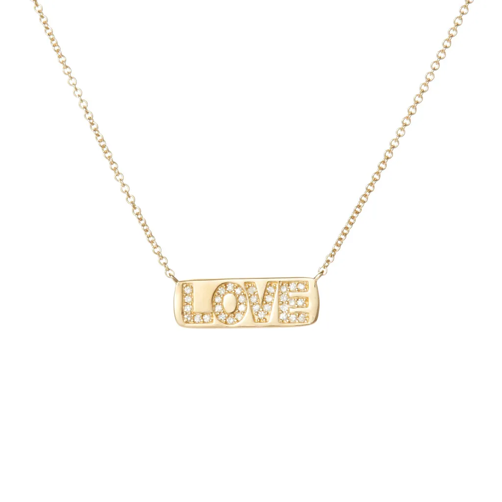 Pressed LOVE Diamond Necklace