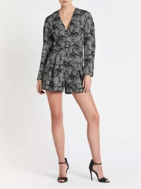 Ray Anarchy Playsuit - Black/Off White