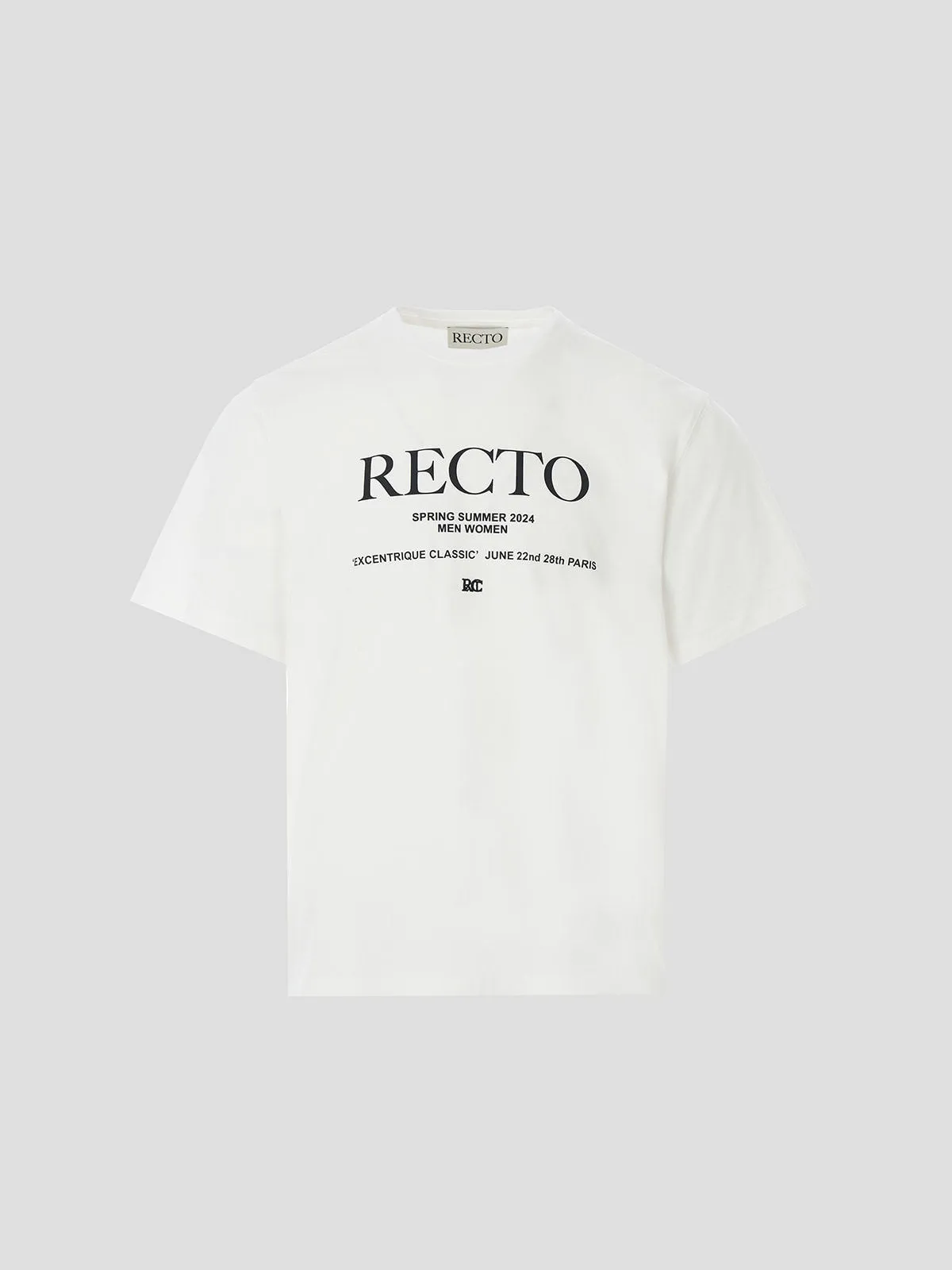 RECTO  |Unisex Street Style Plain Cotton Logo T-Shirts