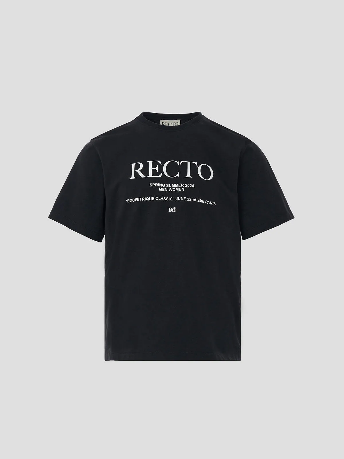 RECTO  |Unisex Street Style Plain Cotton Logo T-Shirts